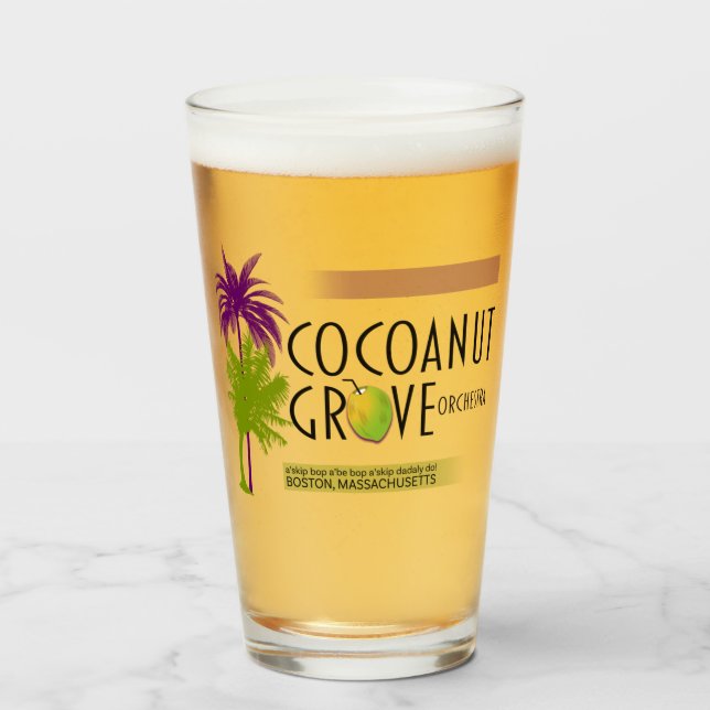 Vidrio Tumbler de la Orquesta Cocoanut Grove (Anverso (lleno))