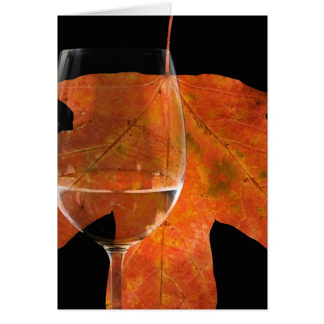 Vidrio y hoja de otoño (Frente)