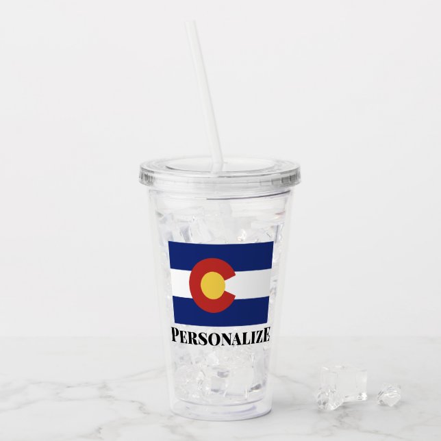 Vidrios de acrílico del vaso de la bandera (Anverso (hielo))