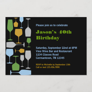 Vidrios Invitación a fiesta de cumpleaños