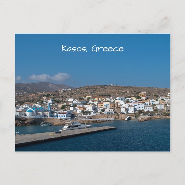 Vie, postal de la isla griega de Kasos (Anverso)