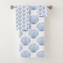 Vieiras azules costeras en blanco