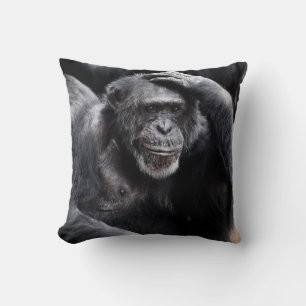 Vieja almohada de tiro chimpancé