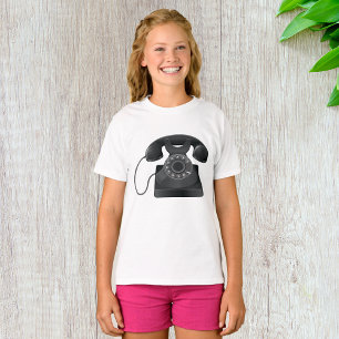 Vieja camiseta de Chicas de teléfono negro