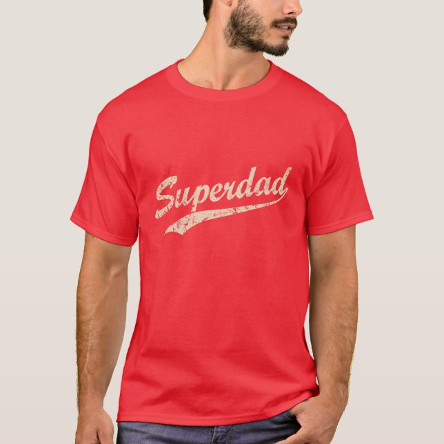 Vieja camiseta de Super Dad White (Anverso)