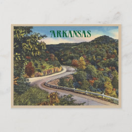 Vieja carretera de Arkansas en postal de otoño