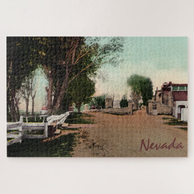Vieja Carson City Road Gran rompecabezas (Horizontal)