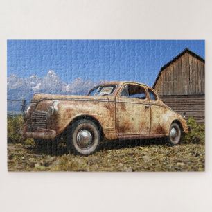 Vieja casa de campo para coches Jigsaw Puzzle