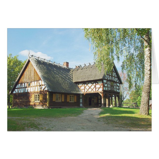 Vieja casa de madera - Tarjeta (Anverso (Horizontal))