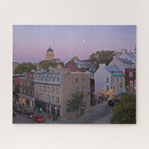 Vieja ciudad de Quebec en el rompecabezas del dise