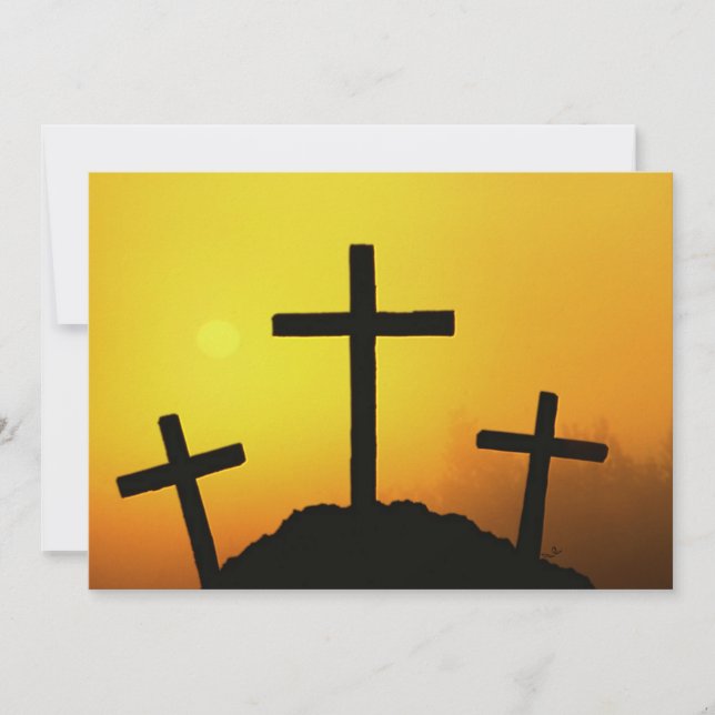 Vieja cruz de madera empantanada en la colina del  (Anverso)