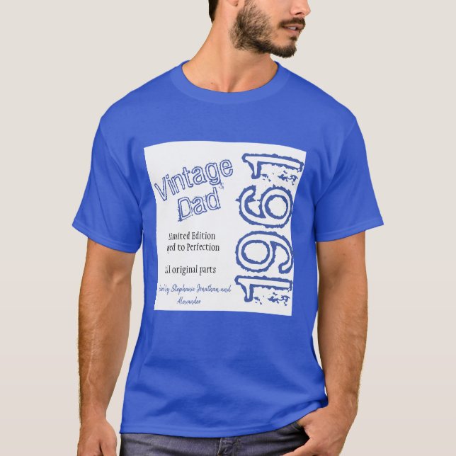 Vieja edición limitada de padre Año camiseta azul (Anverso)