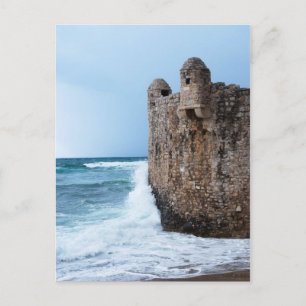 Vieja Fortaleza Budva en la postal de Montenegro