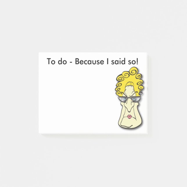 Vieja Furiosa - ¡Porque Lo Dije! notas post-it (Anverso)