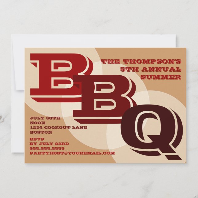 Vieja invitación a barbacoa (Anverso)