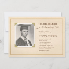 Vieja invitación clásica del cumpleaños de la