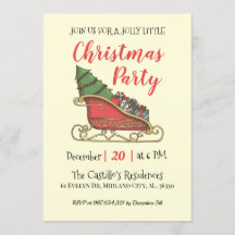 Vieja invitación de fiesta personalizada de Navida