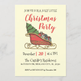 Vieja invitación de fiesta personalizada de Navida