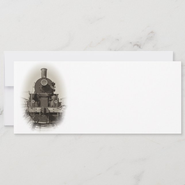 Vieja locomotora de vapor (Anverso)