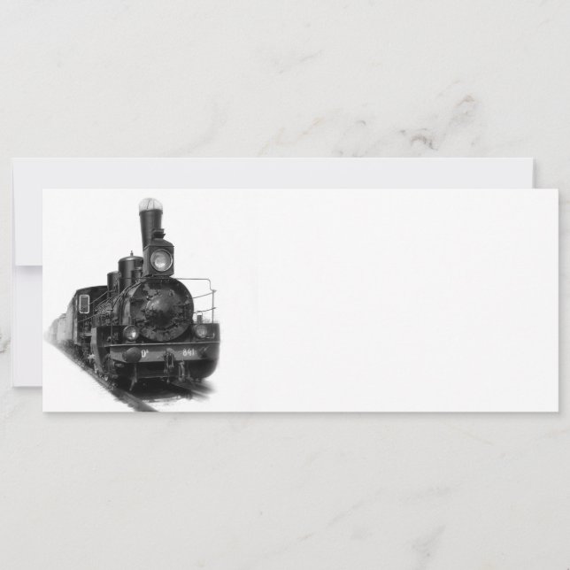 Vieja locomotora de vapor (Anverso)