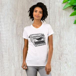 Vieja máquina de escribir camiseta para mujeres