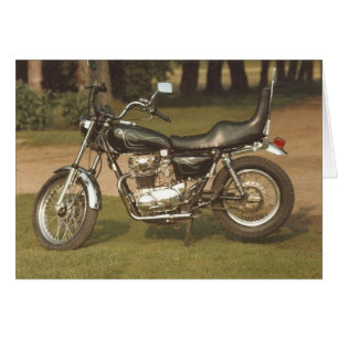 Vieja motocicleta: Tarjetas en blanco
