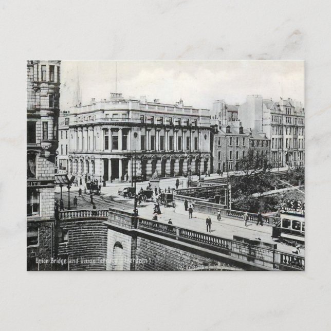 Vieja postal - Aberdeen, Escocia (Anverso)