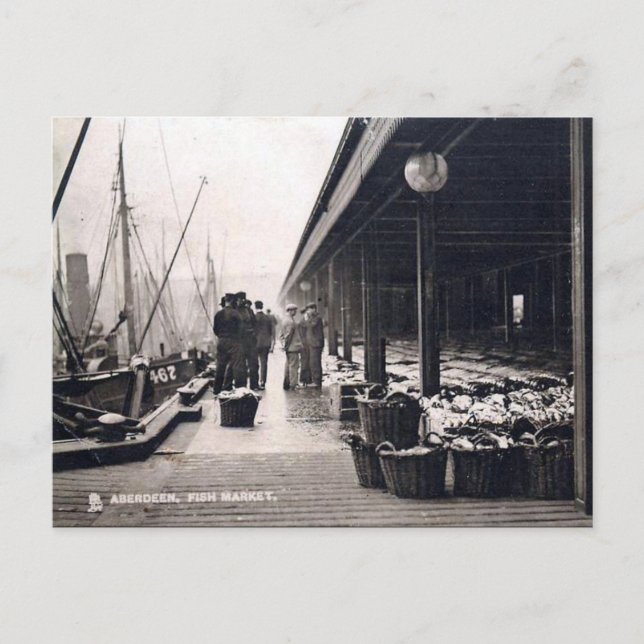 Vieja postal - Aberdeen, Escocia (Anverso)