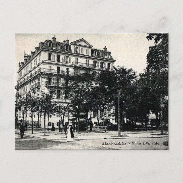 Vieja postal - Aix-les-Bains, Francia (Anverso)