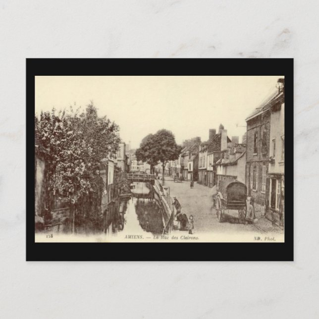Vieja postal - Amiens, rue des Clairons (Anverso)
