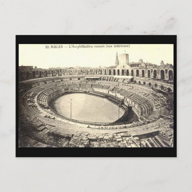 Vieja postal - Arles, Francia (Anverso)