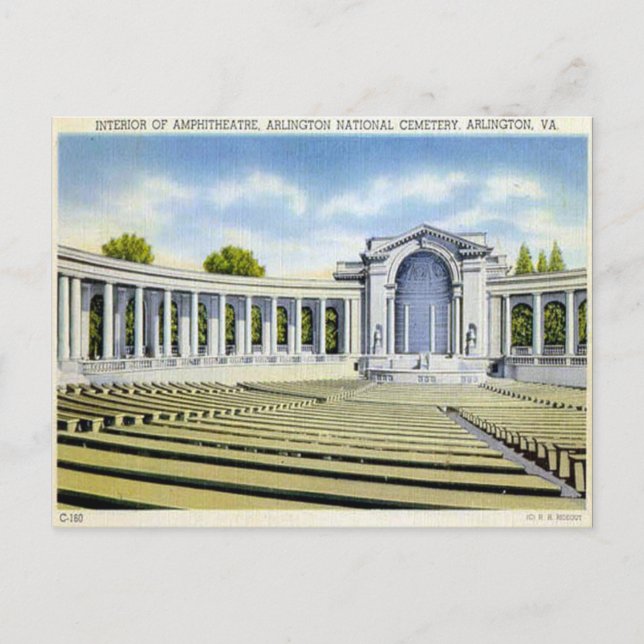 Vieja postal - Arlington, Virginia, Estados Unidos (Anverso)