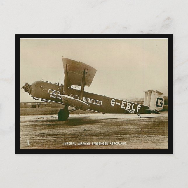 Vieja postal - Armstrong Whitworth "Argosy" (Anverso)