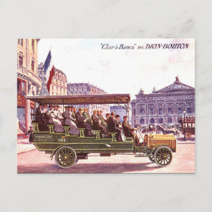 Vieja postal - Autobús Dion-Bouton en París