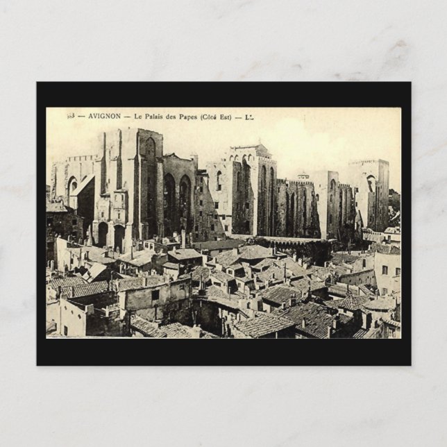 Vieja postal - Aviñón (Anverso)