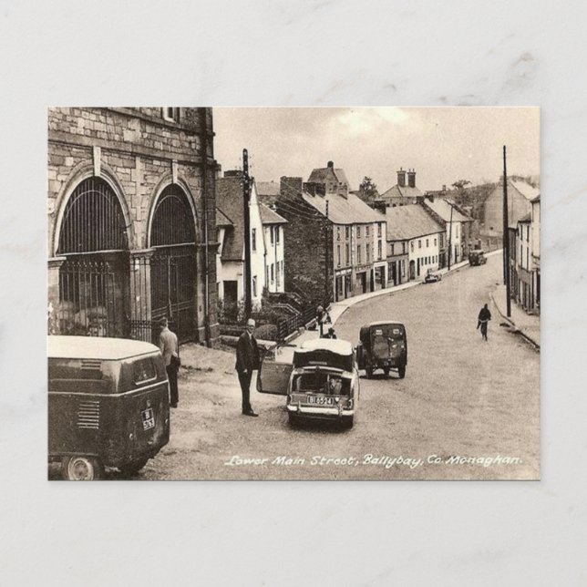 Vieja postal - Ballybay, Co Monaghan, Irlanda. (Anverso)