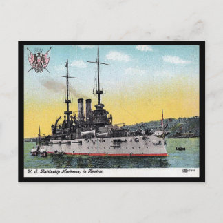 Vieja postal - Batalla de Estados Unidos "Alabama"