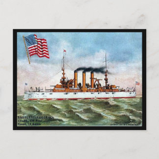 Vieja postal - Batalla de Estados Unidos "Georgia"
