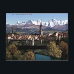 Vieja postal - Berna y los Alpes, Suiza<br><div class="desc">La imagen de esta postal ha sido reproducida desde una postal antigua de Berna y los Alpes,  Suiza.</div>