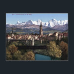 Vieja postal - Berna y los Alpes, Suiza<br><div class="desc">La imagen de esta postal ha sido reproducida desde una postal antigua de Berna y los Alpes,  Suiza.</div>