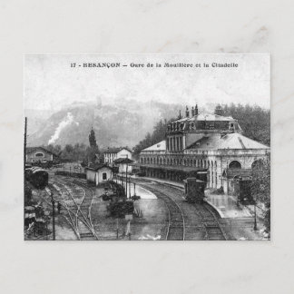 Vieja postal - Besançon, Doubs, Francia