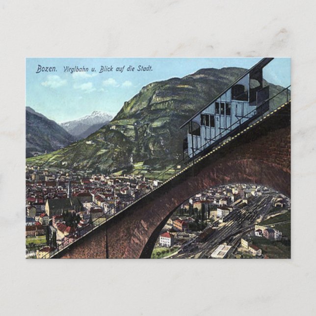 Vieja postal - Bolzano, Italia (Anverso)