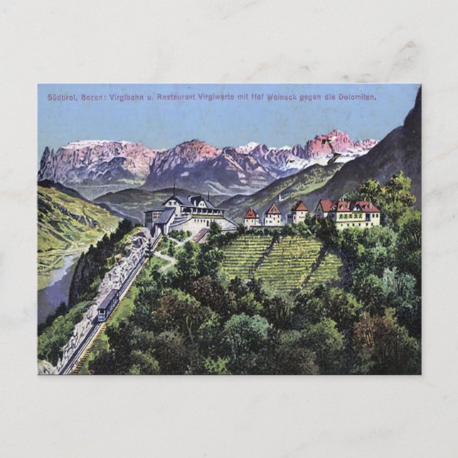 Vieja postal - Bolzano, Italia (Anverso)