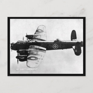Vieja postal - Bombardero de Lancaster de la RAF