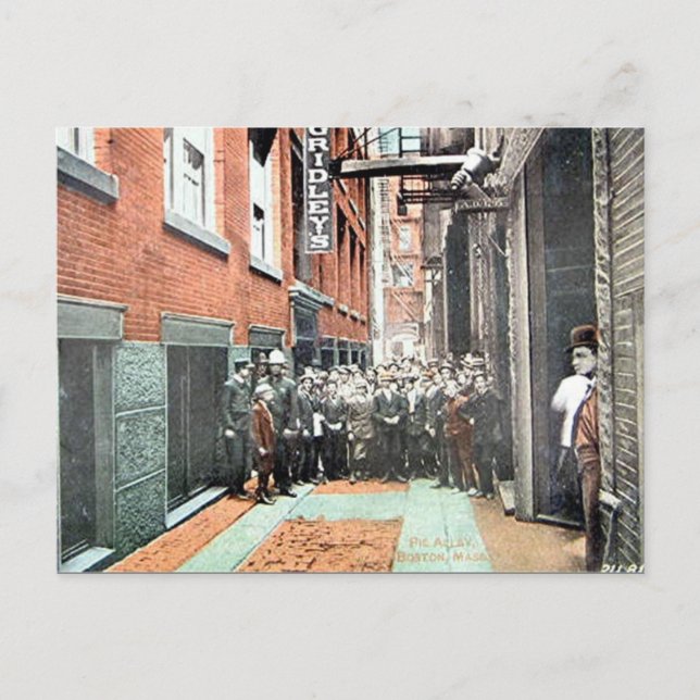 Vieja postal - Boston, Massachusetts (Anverso)