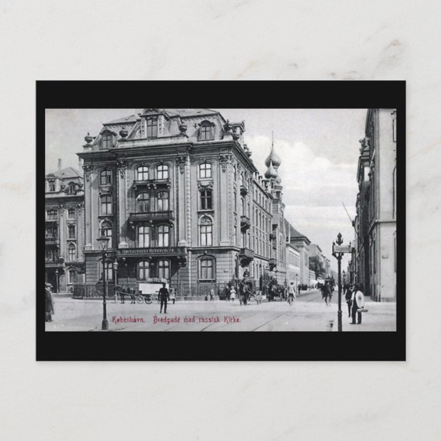 Vieja postal - Bredgade, Copenhague (Anverso)