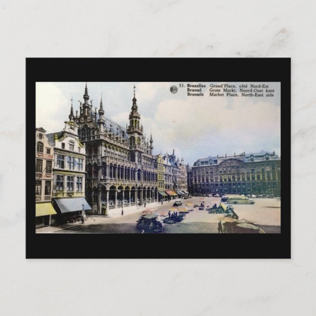 Vieja postal - Bruselas (Anverso)