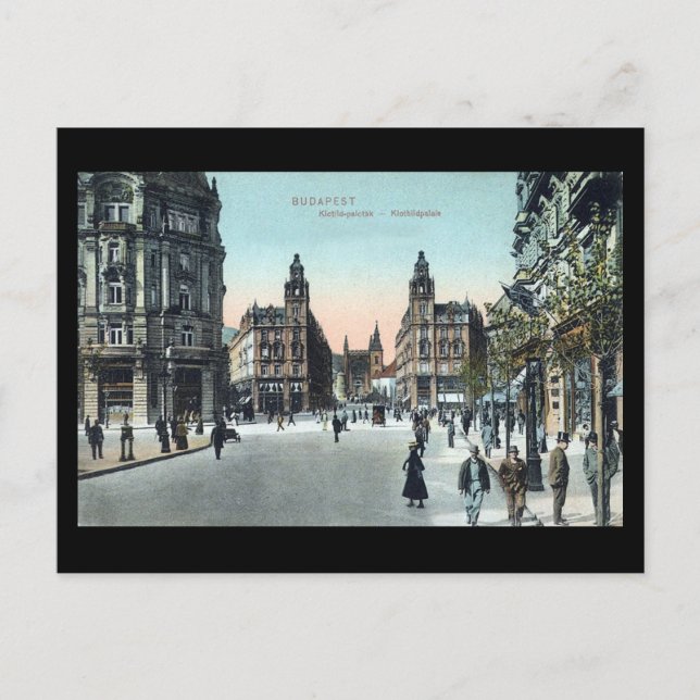 Vieja postal - Budapest, Hungría, 1908 (Anverso)