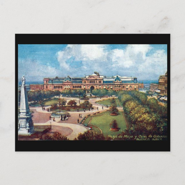 Vieja postal - Buenos Aires, Argentina. (Anverso)