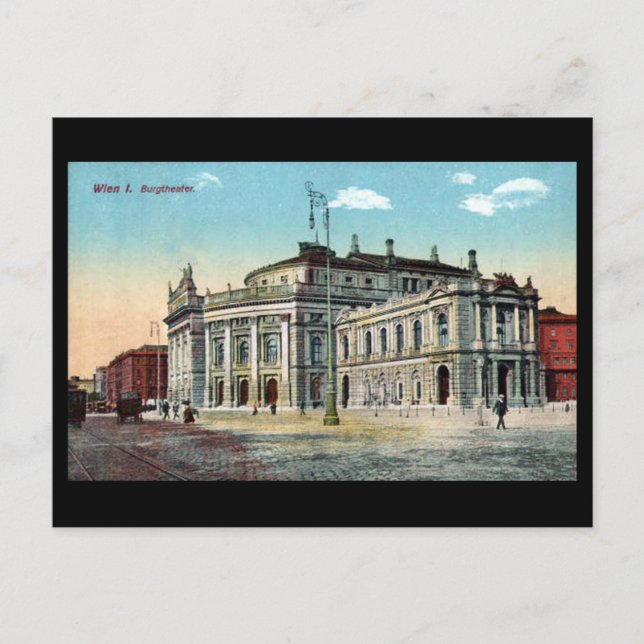 Vieja postal - Burgtheater, Viena (Anverso)